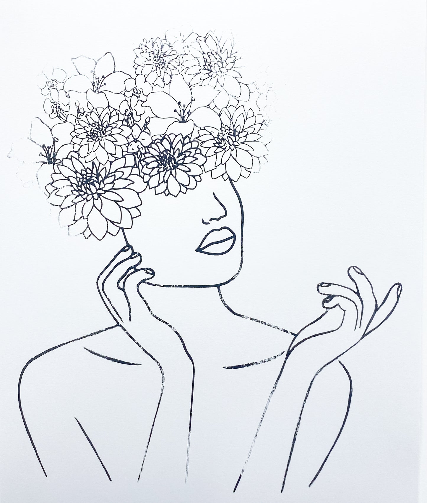 B/W Print Blooming Harper 17x14